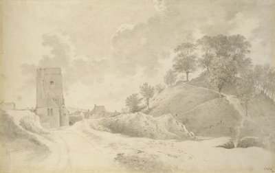 Oxford Castle und der Burghügel, 27. Mai 1784 von John Baptist Malchair